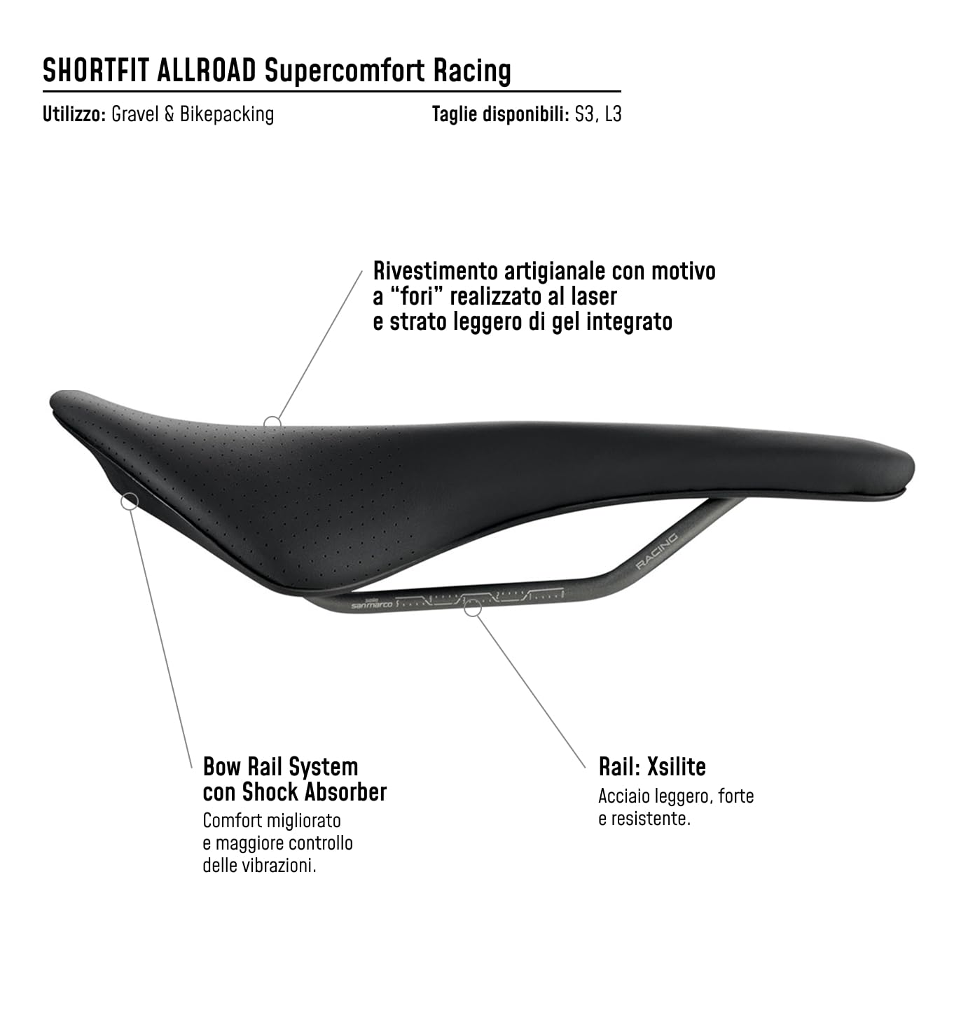 selle-san-marco-shortfit-allroad-supercomfort-racing-sella-gravel-gel-xsilite image 7
