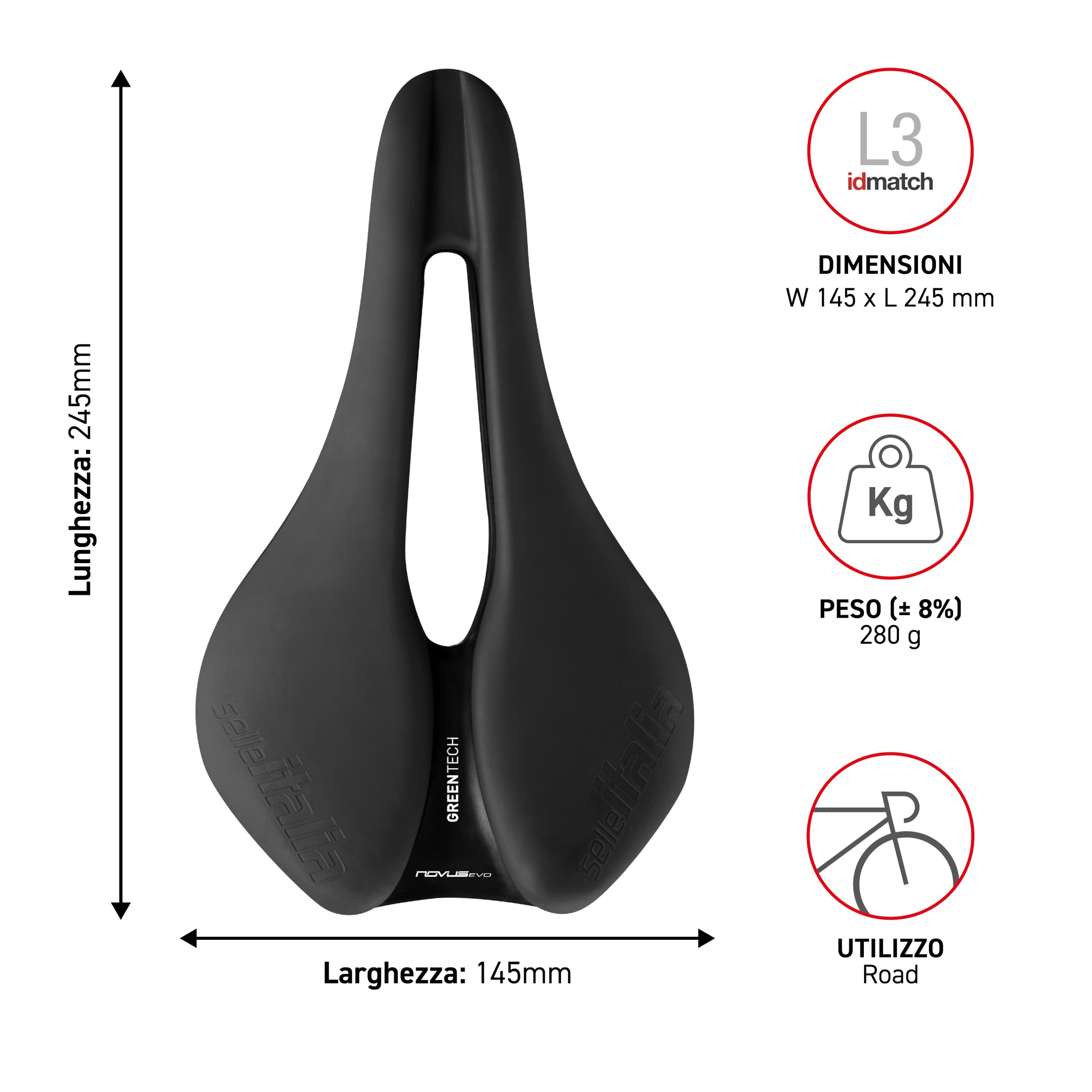 selle-italia-novus-boost-evo-sport-greentech-gel-superflow-l3-nera image 5