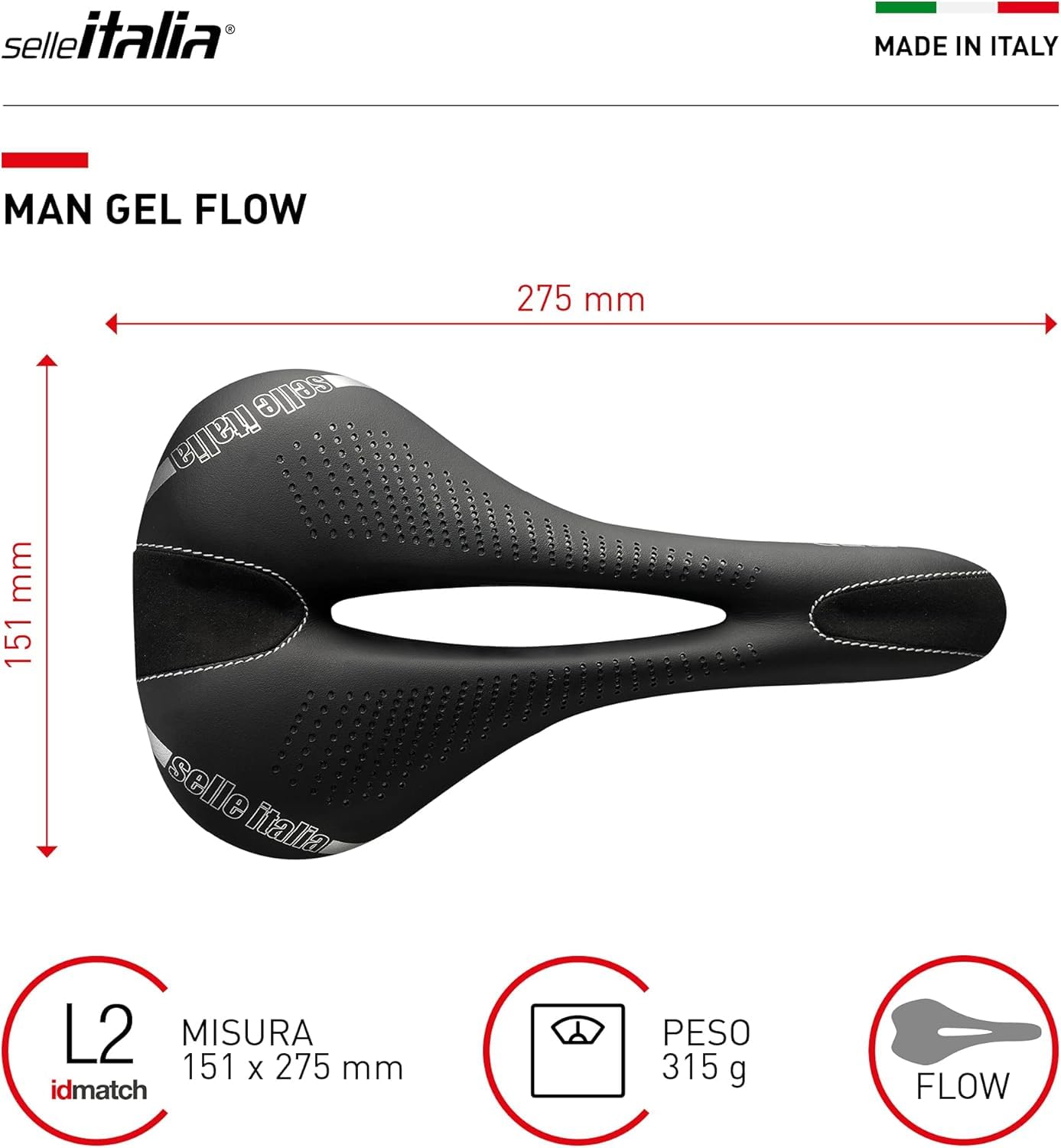 selle-italia-man-gel-flow-sella-bici-city-trekking-comfort-gel image 3