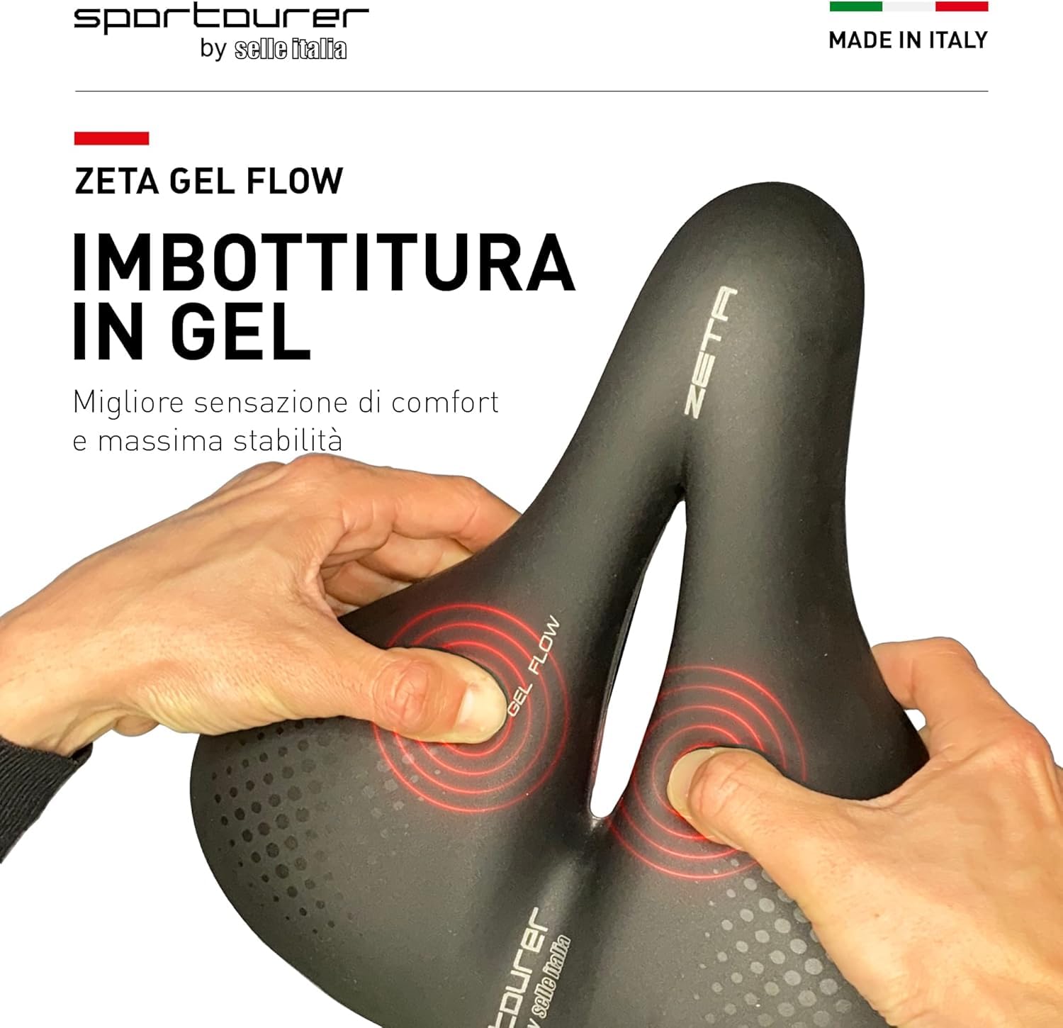 sportourer-zeta-comfort-gel-superflow-sella-city-nera image 5