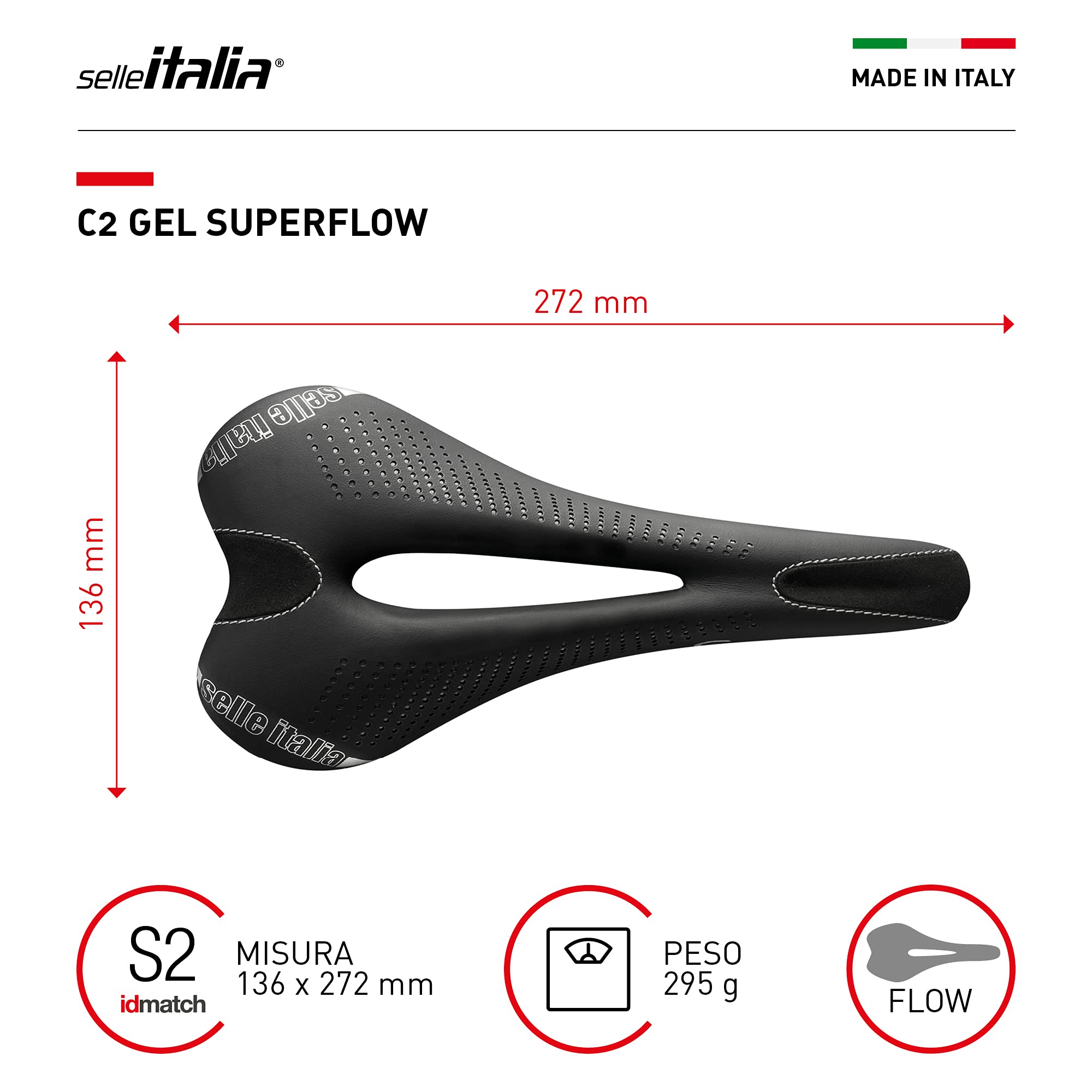 selle-italia-c2-gel-flow-sella-road-sportouring-manganese image 3