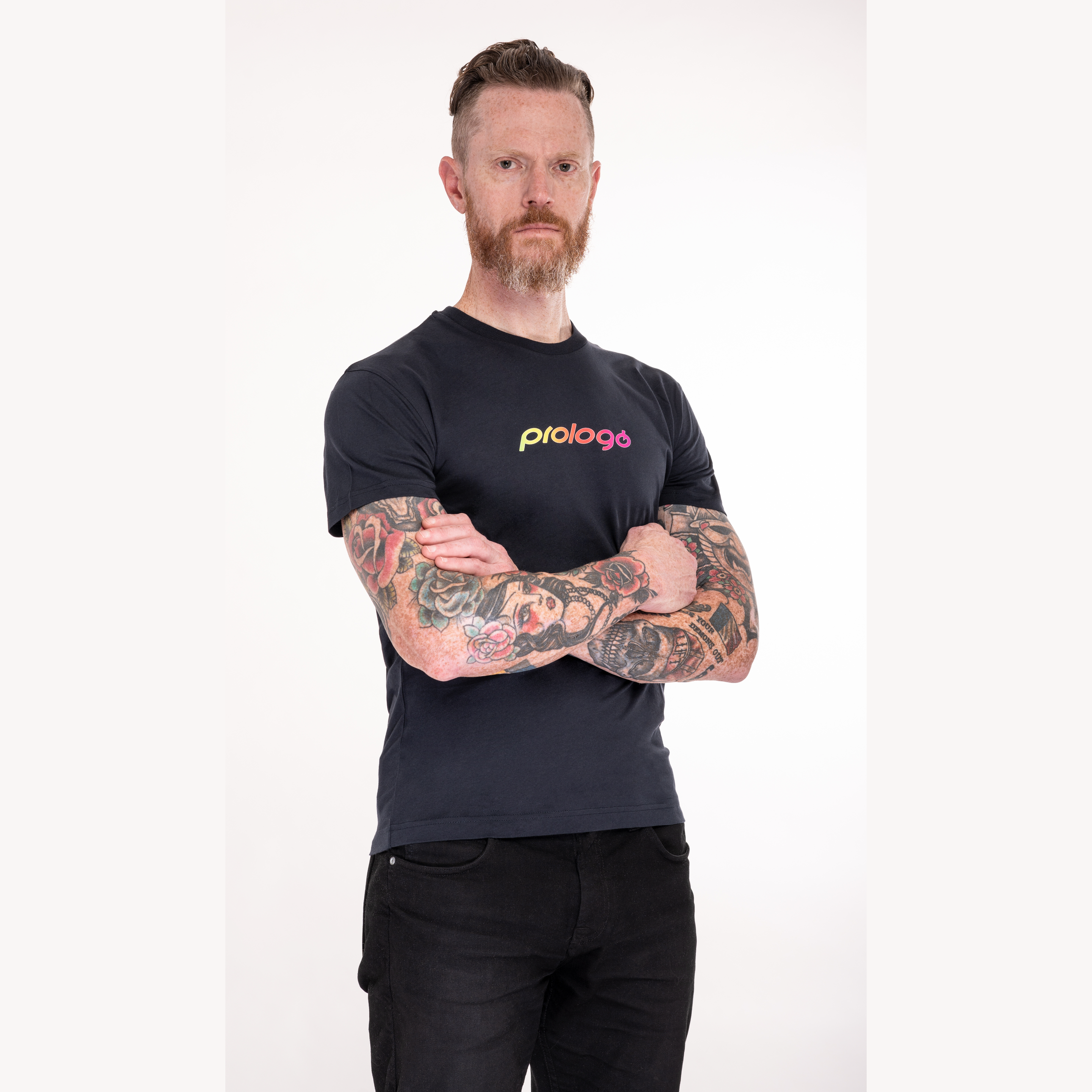 prologo-t-shirt-grey-colorful-logo-regular-fit image 7