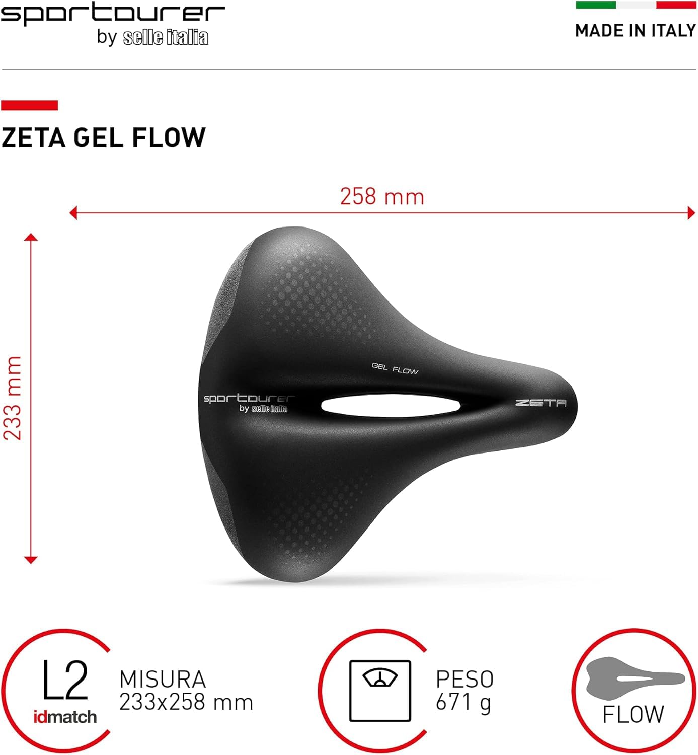 sportourer-zeta-comfort-gel-superflow-sella-city-nera image 4