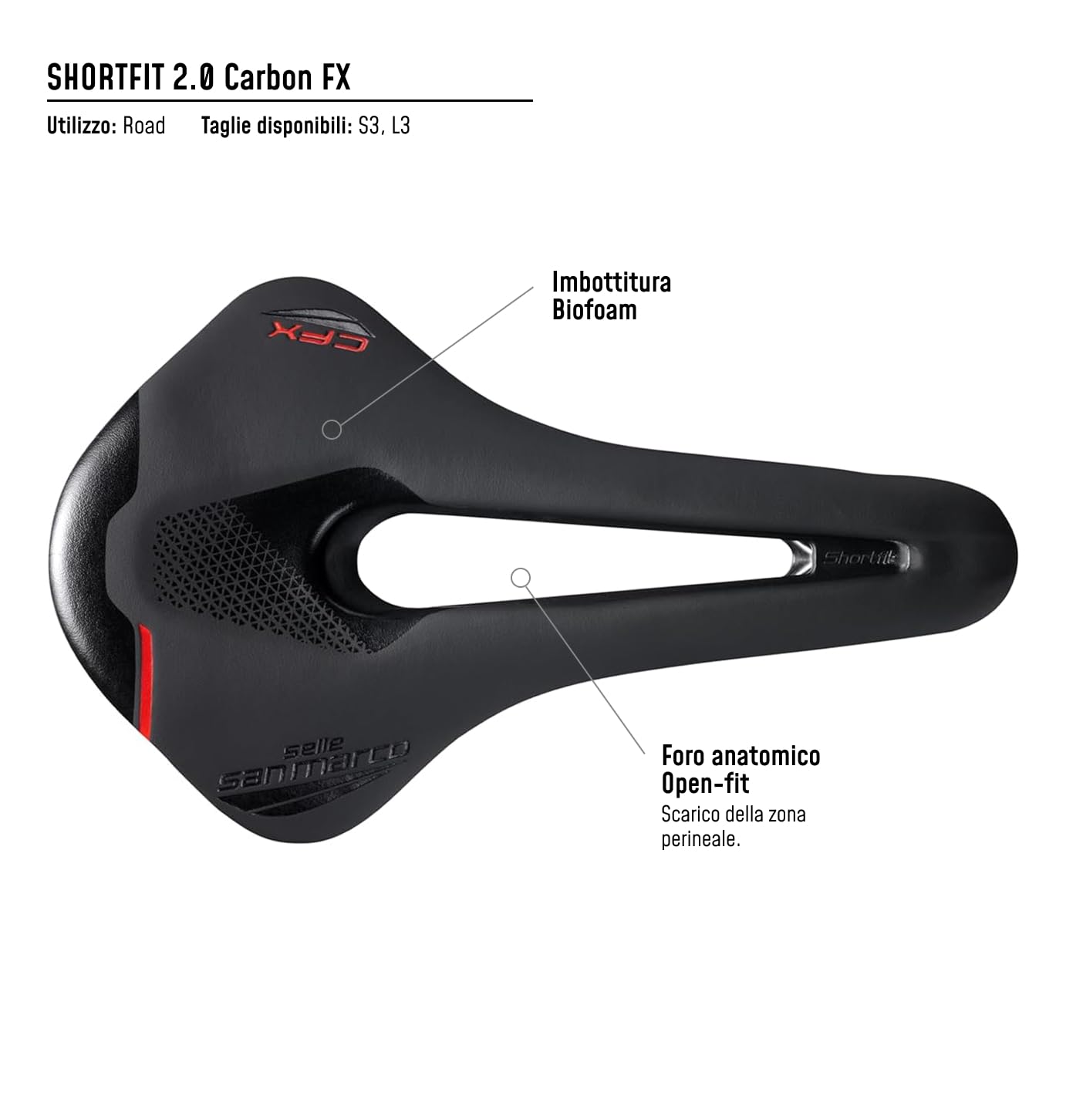 selle-san-marco-shortfit-2-0-carbon-fx-sella-corsa-carbonio-open-fit image 6