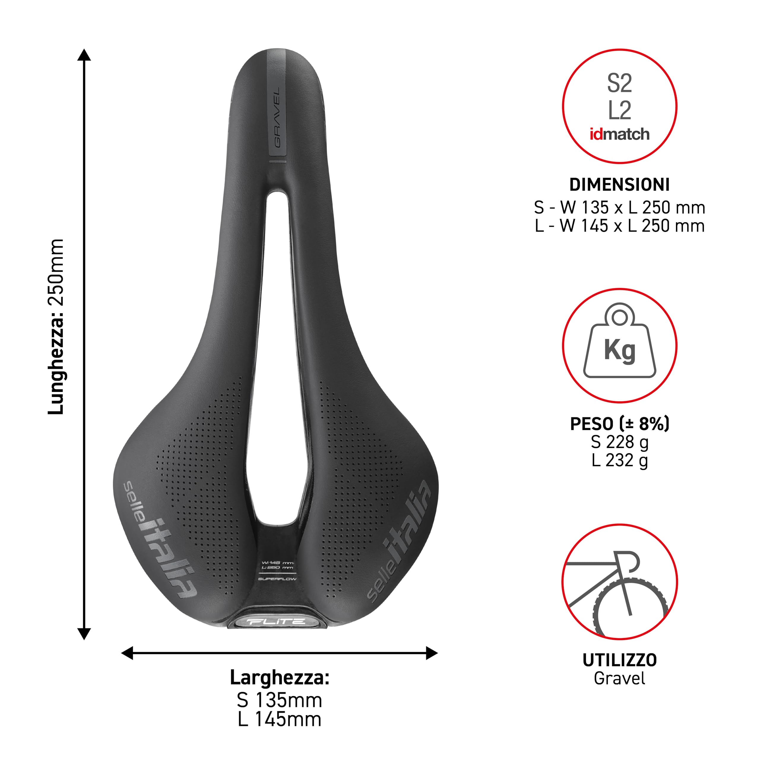 selle-italia-flite-boost-gravel-ti-316-superflow-l3-nera image 6