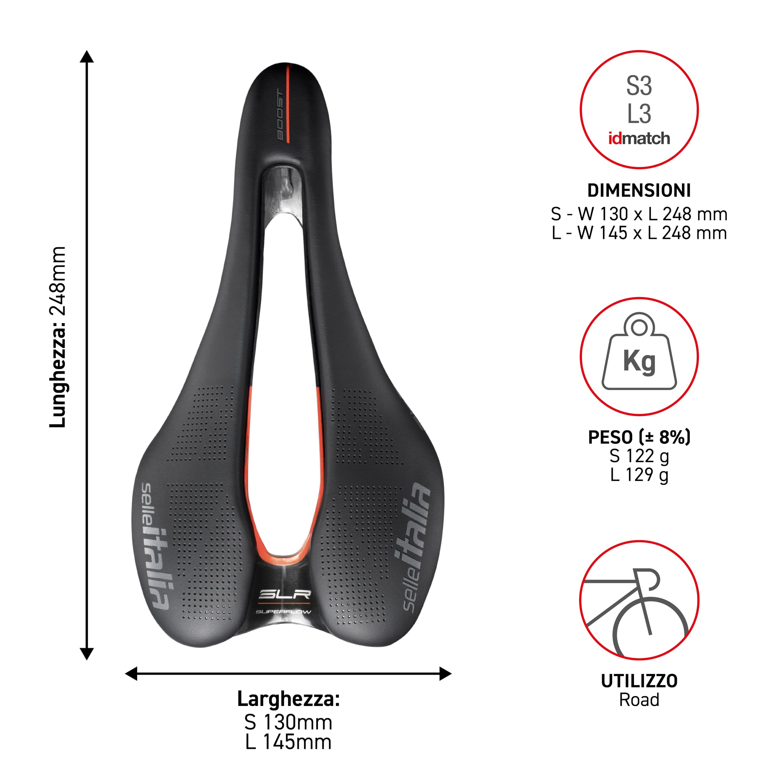 selle-italia-slr-boost-kit-carbonio-superflow-sella-corsa-l-145mm image 6