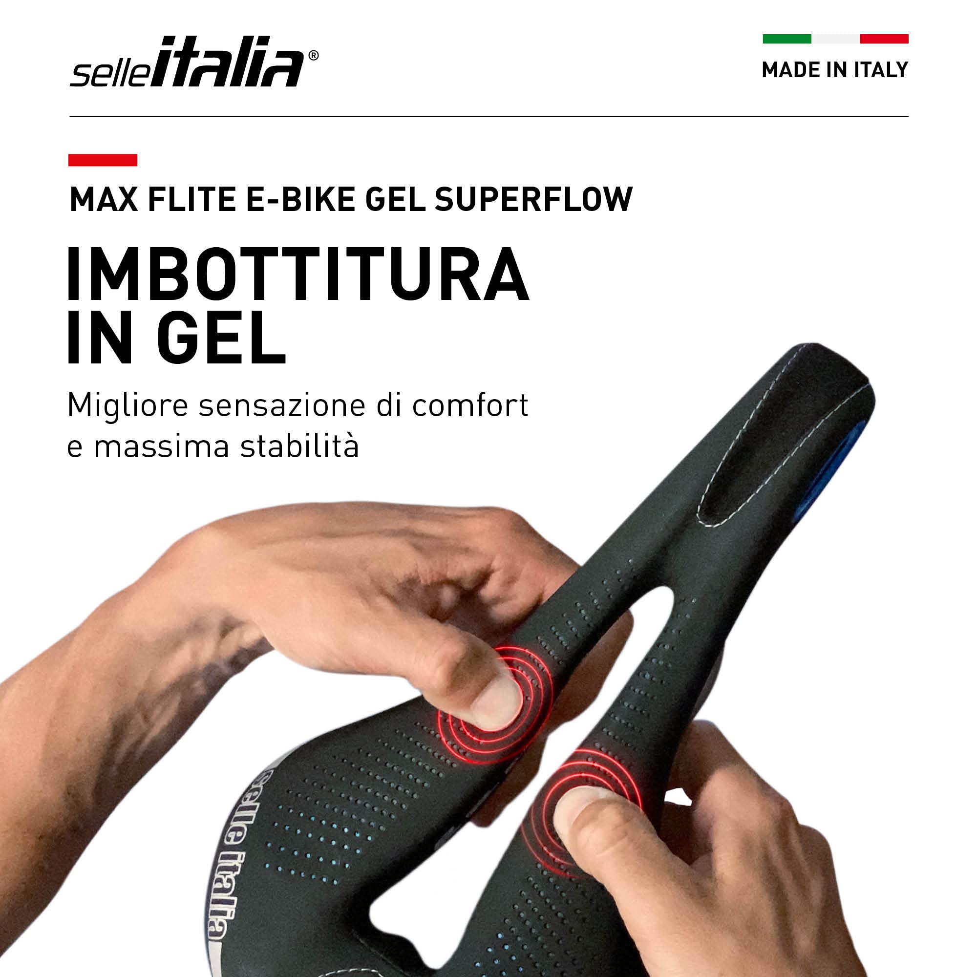 selle-italia-max-flite-e-bike-gel-superflow-ti-316-sella-gran-turismo image 6