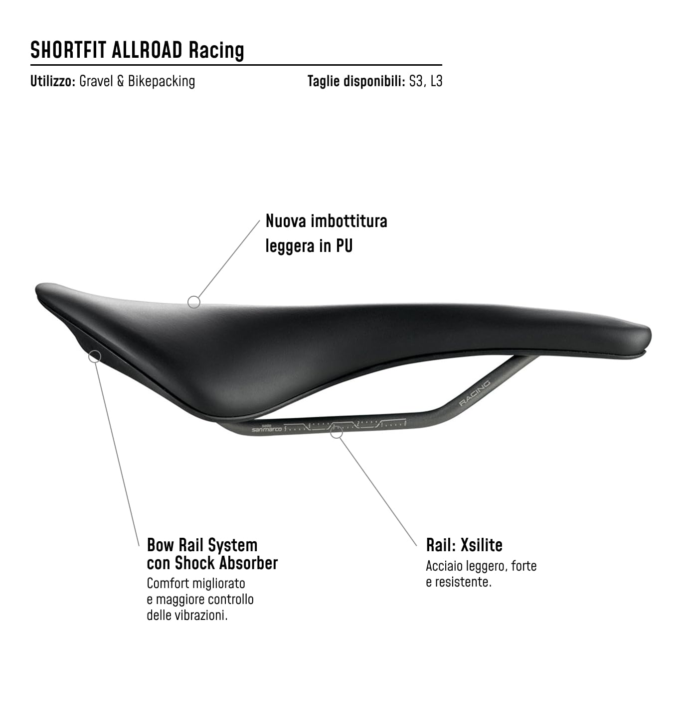 selle-san-marco-shortfit-allroad-racing-sella-gravel-xsilite image 7