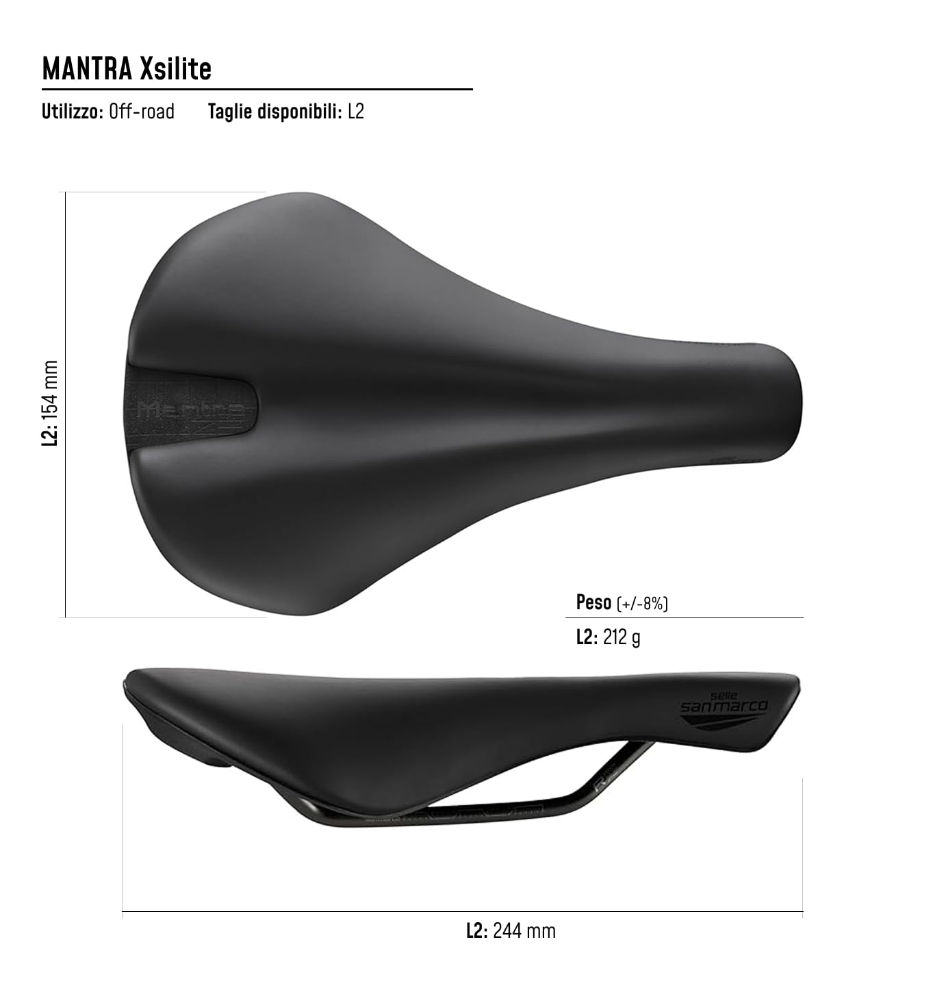 selle-san-marco-mantra-xsilite-sella-gravel-off-road-l2-nera-flat image 5