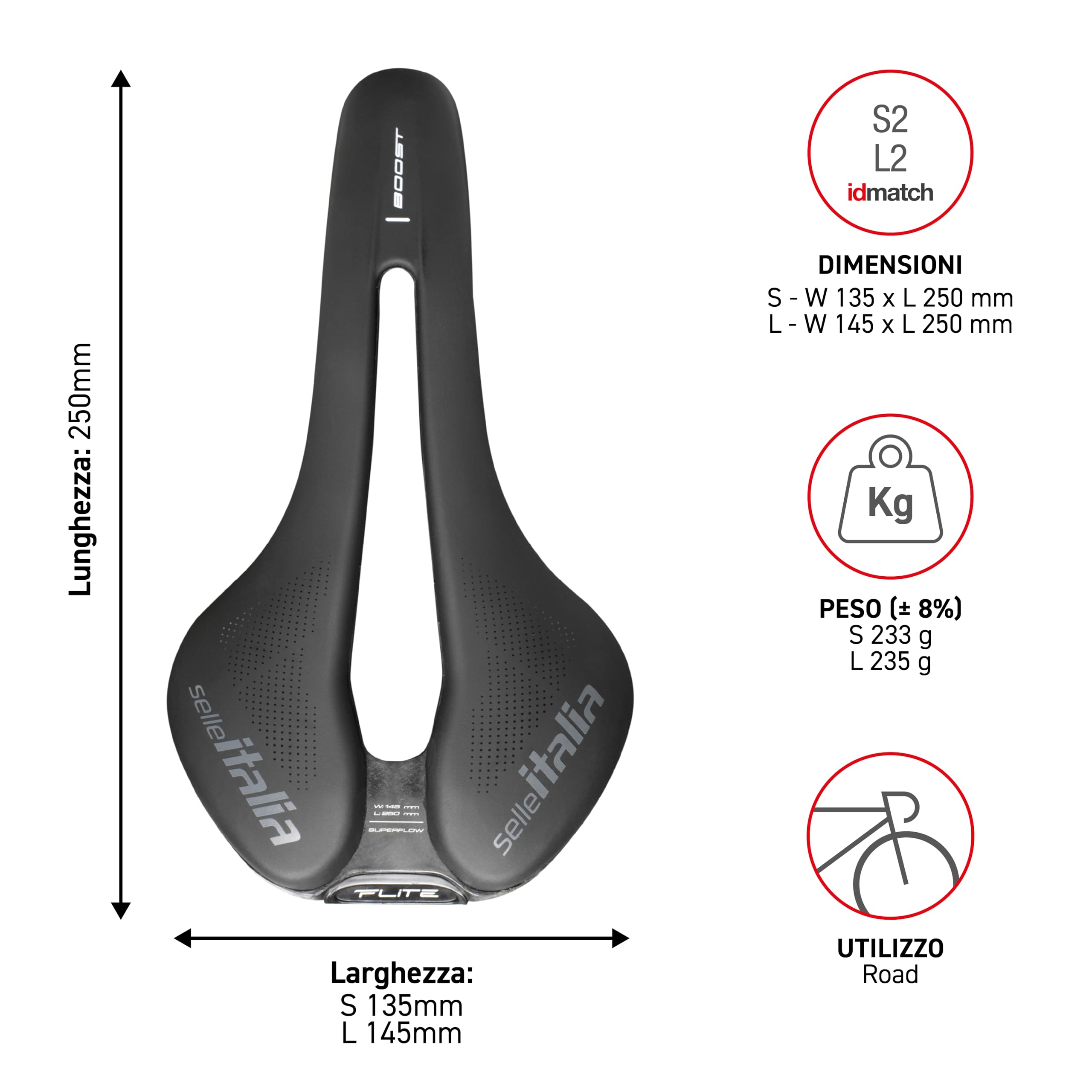 selle-italia-flite-boost-tm-superflow-sella-corsa-flat-248mm image 6