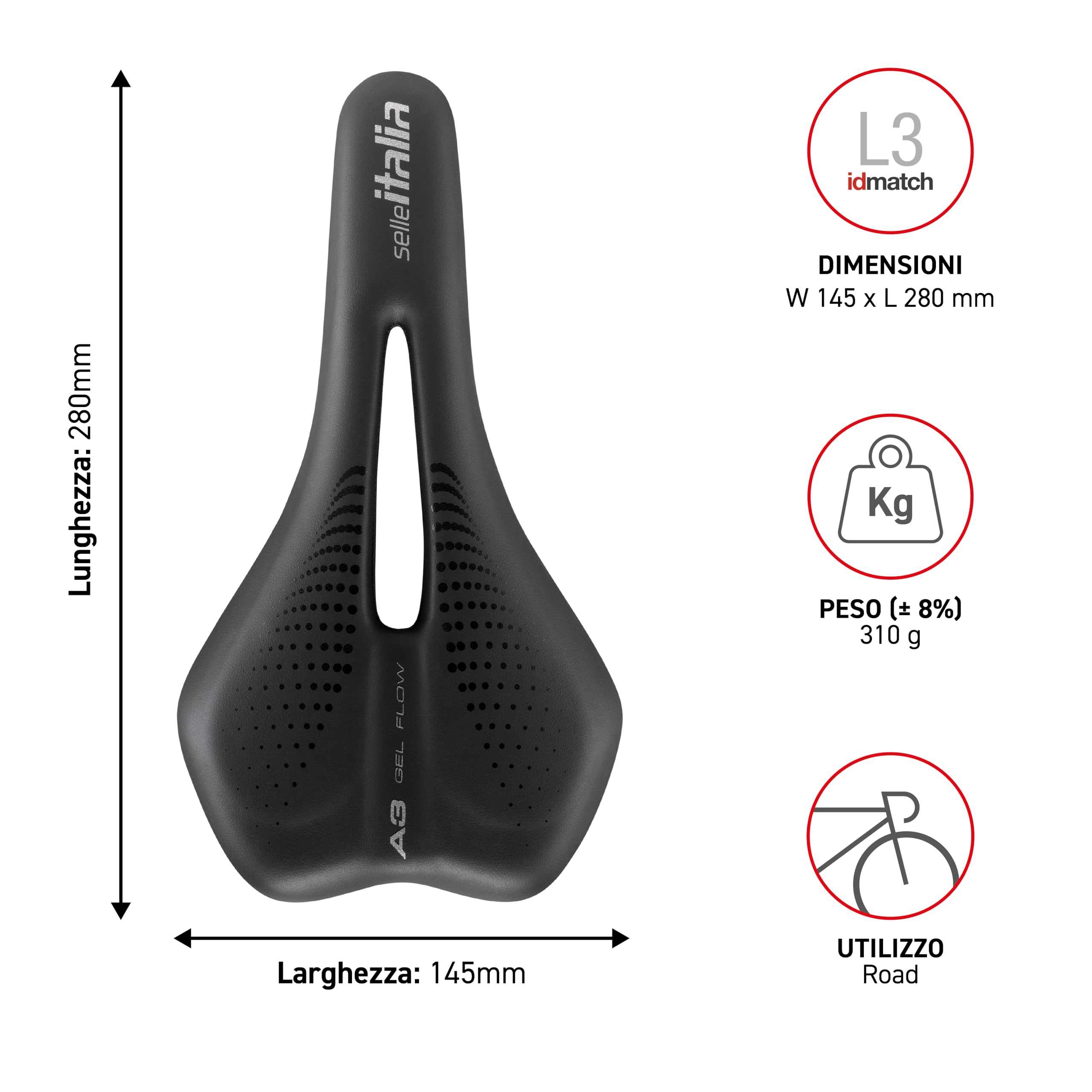 selle-italia-a3-gel-flow-sella-bici-strada-comoda image 4