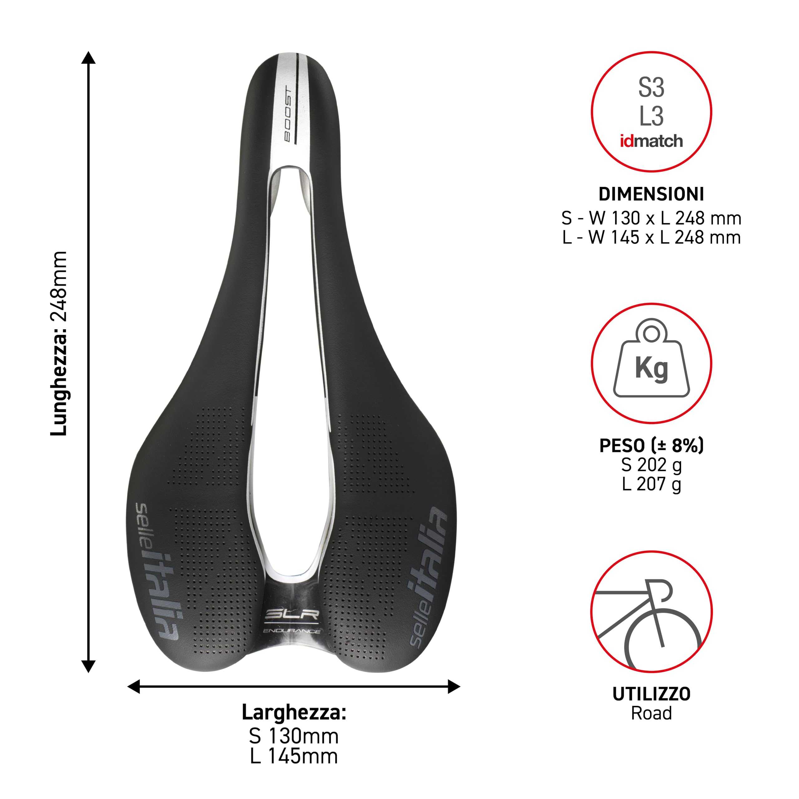selle-italia-slr-boost-endurance-ti-316-superflow-sella-strada-gravel-corta image 6