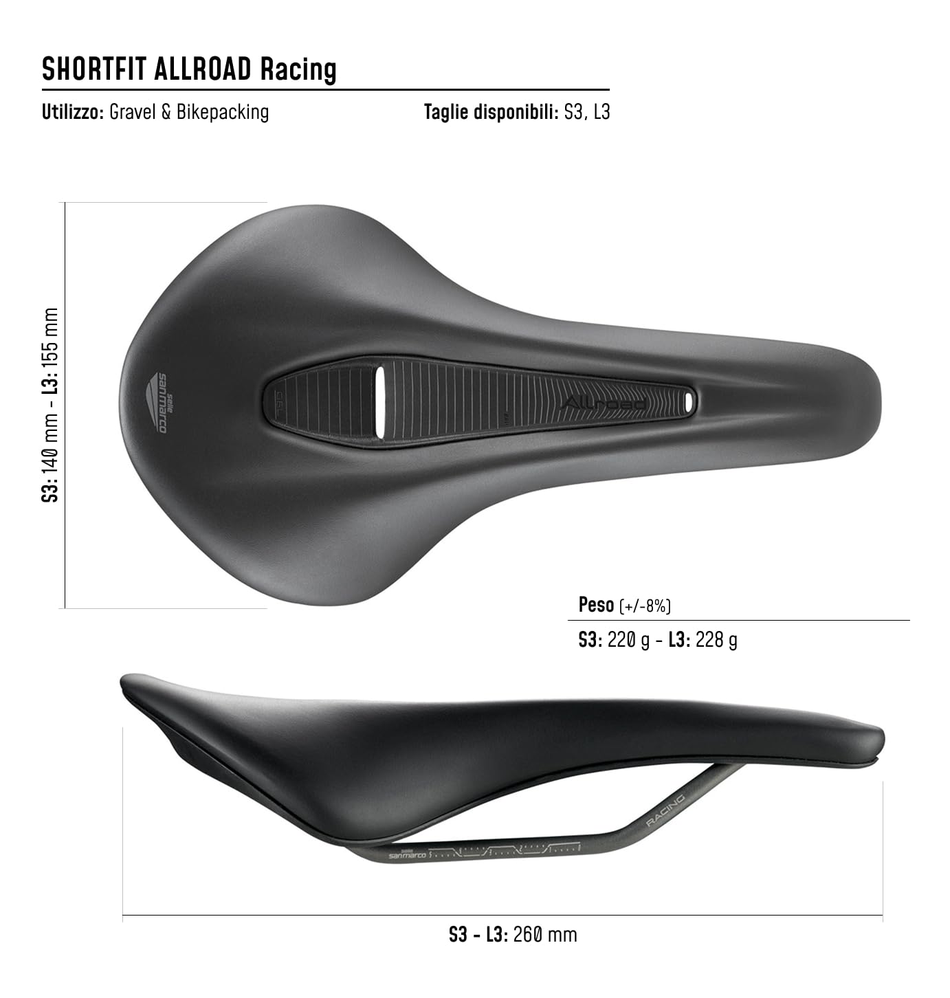 selle-san-marco-shortfit-allroad-racing-sella-gravel-xsilite image 5
