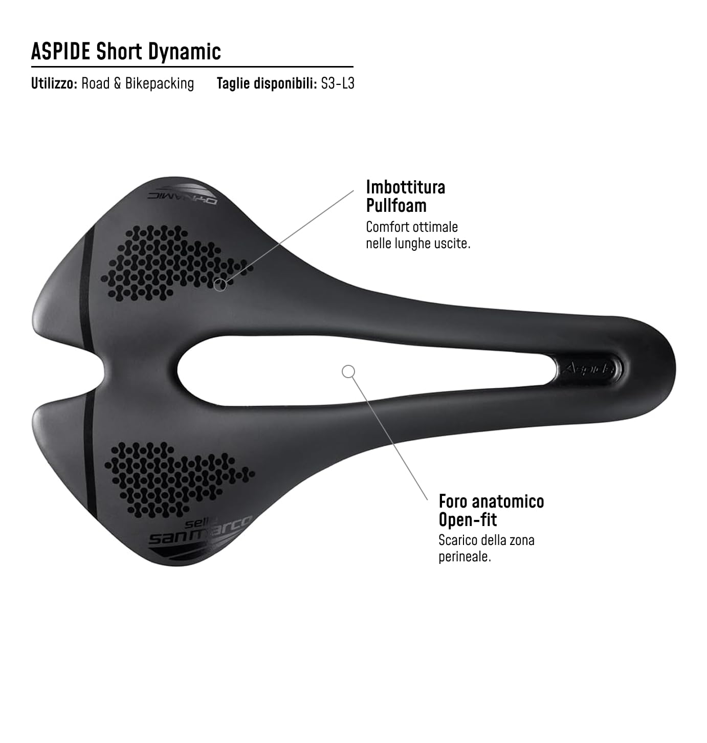 selle-san-marco-aspide-short-dynamic-s3-nero-sella-strada image 6