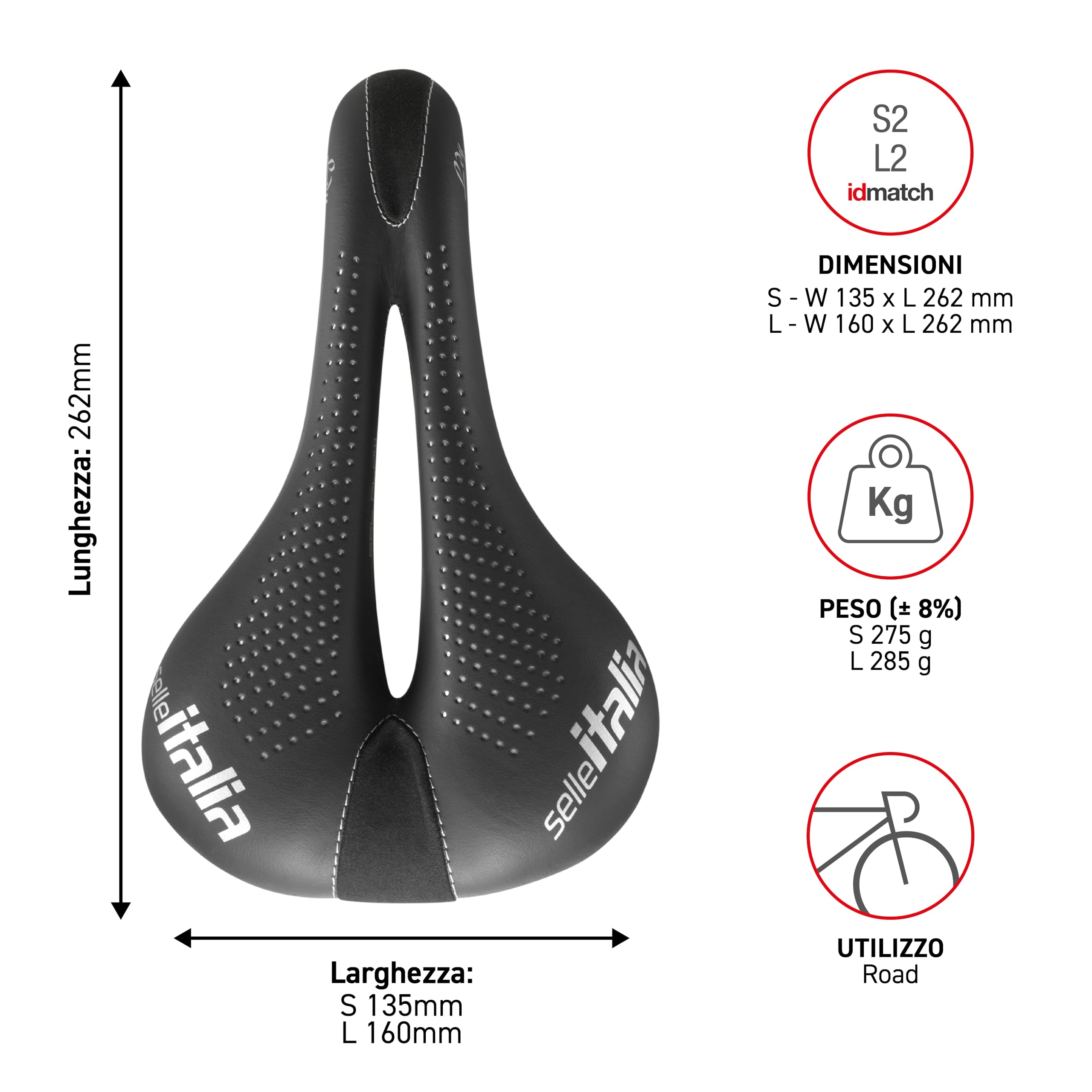 selle-italia-lady-gel-flow-s2-sella-bici-donna-strada-135x262-mm-nero image 4